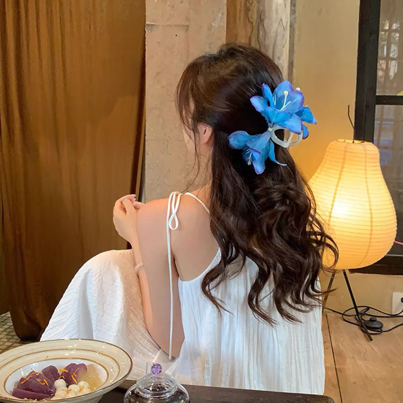 Wholesale 3D Lily Flower Hairpin